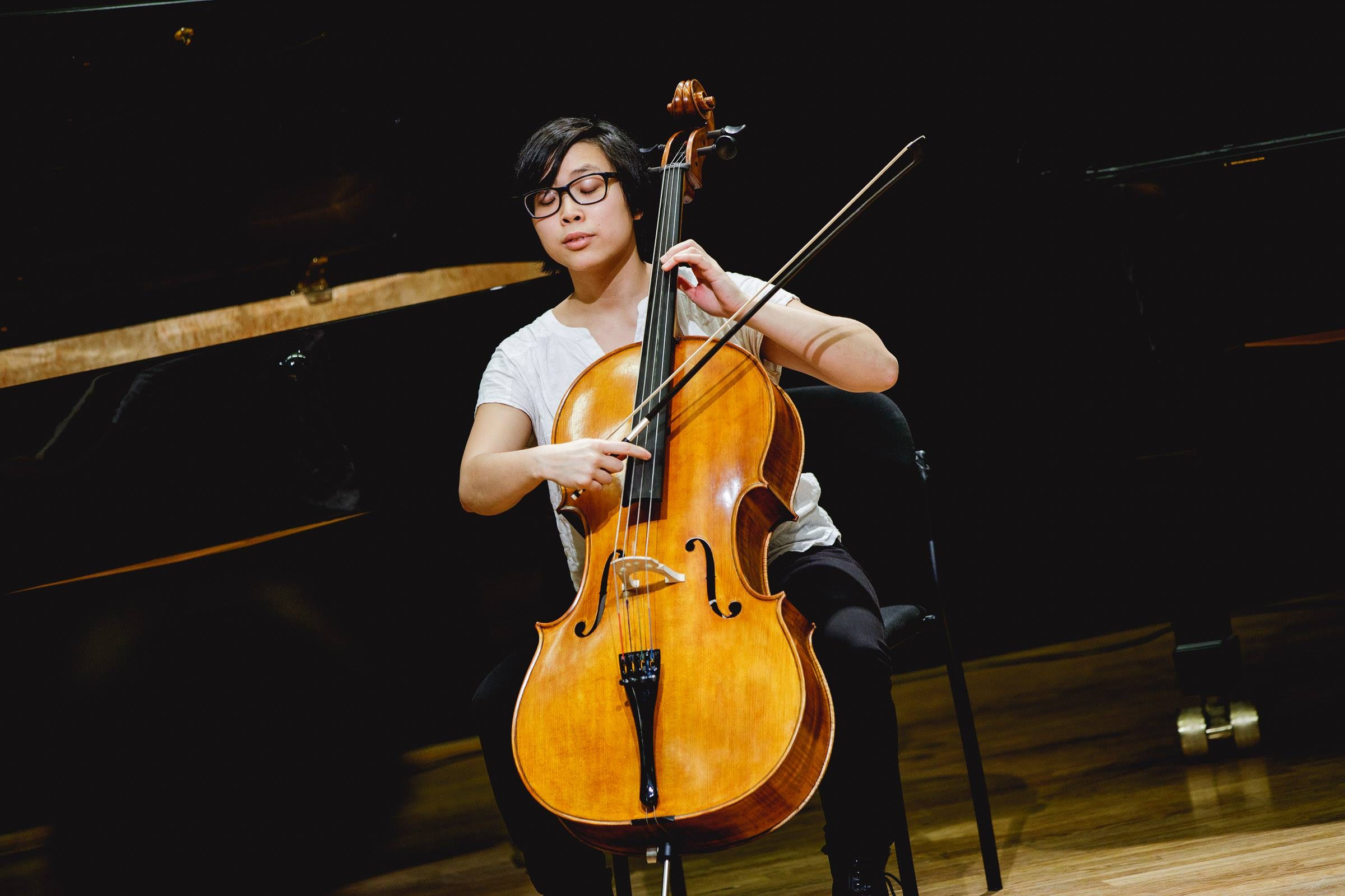 Sara playing the cello